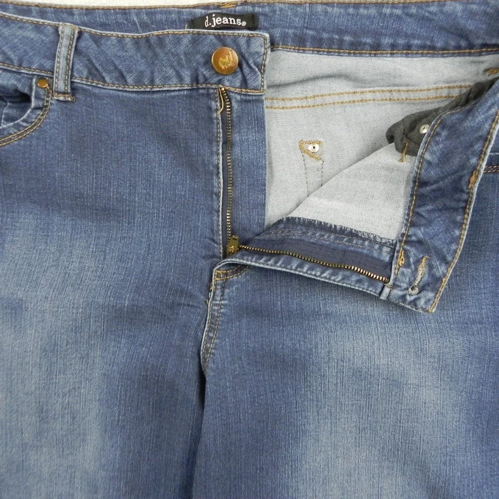 D. Jeans Womens 20W Plus Skinny Ankle 5-Pocket Stretch Flex Denim Medium‎ Blue